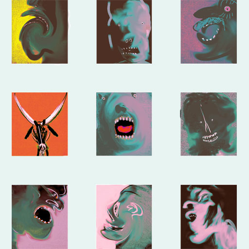 art, portraits, horror, expressionism, painting