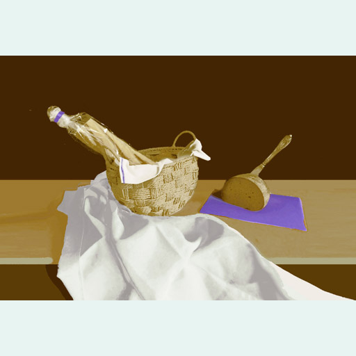 art, still life, realism, bread, painting