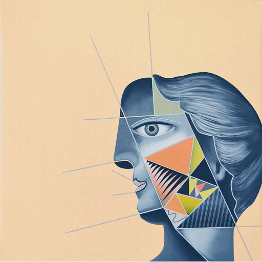 art, portrait, neo-cubism, queen, painting