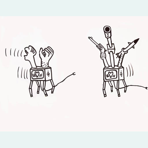art, war, tv attack, drawing