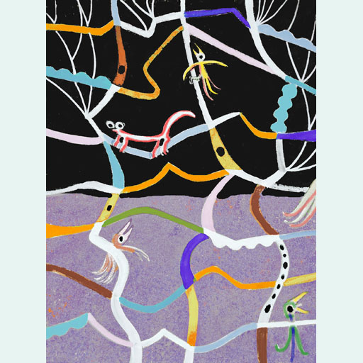art, abstraction, jungle, magic forest, painting