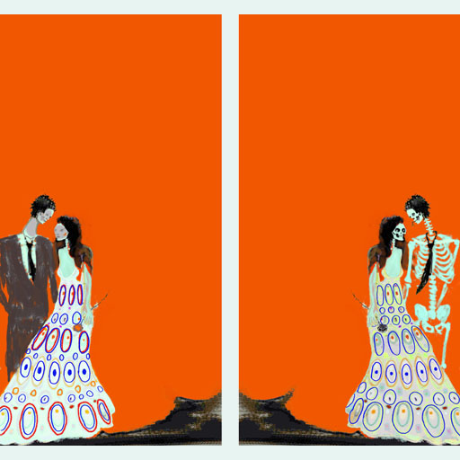 art, lovers, eternal marriage, expressionism, drawing