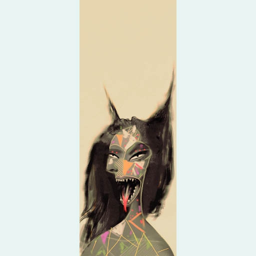 art, portrait, new cubism, painting, witch