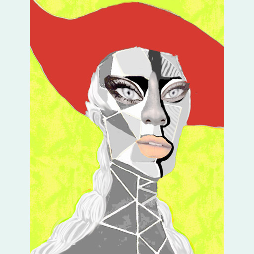 art, portrait, new contemporary cubism, painting