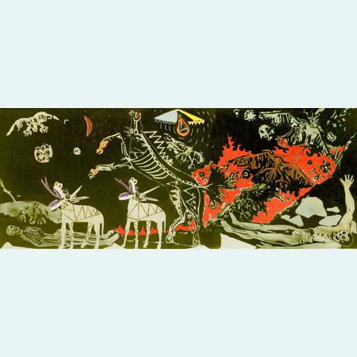 art, contemporary expressionism, neo cubism, battle, painting