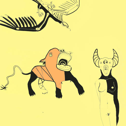 art, chimeras, expressionism, drawing