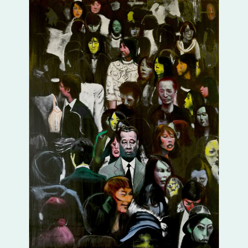 art, crowd, expressionism, painting