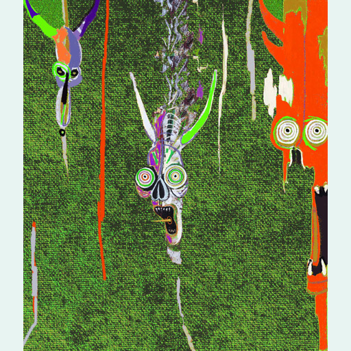 art, monsters, expressionism, painting