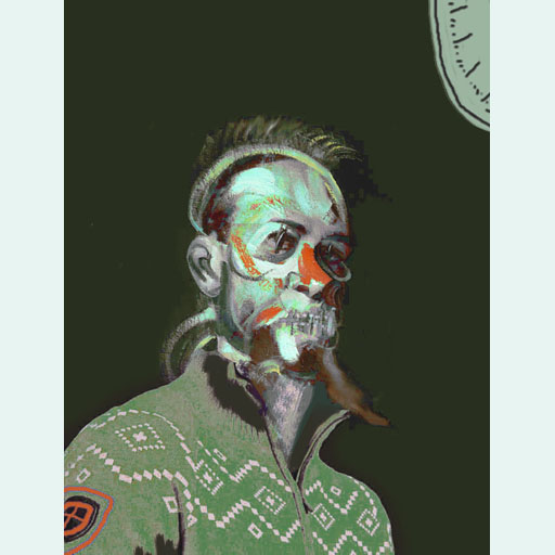 art, self-portrait, expressionism, painting