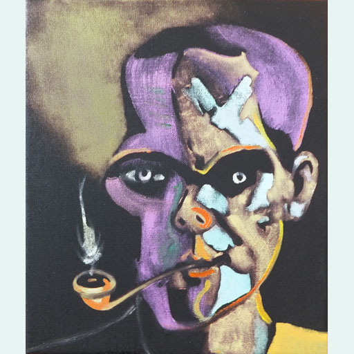 art, smoker, expressionism, painting